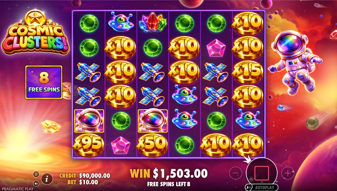 Screenshot gameplay Cosmic Clusters!