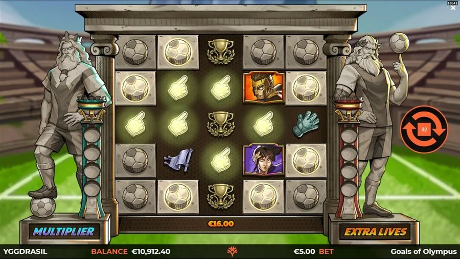 Screenshot gameplay Goals Of Olympus Boltlock