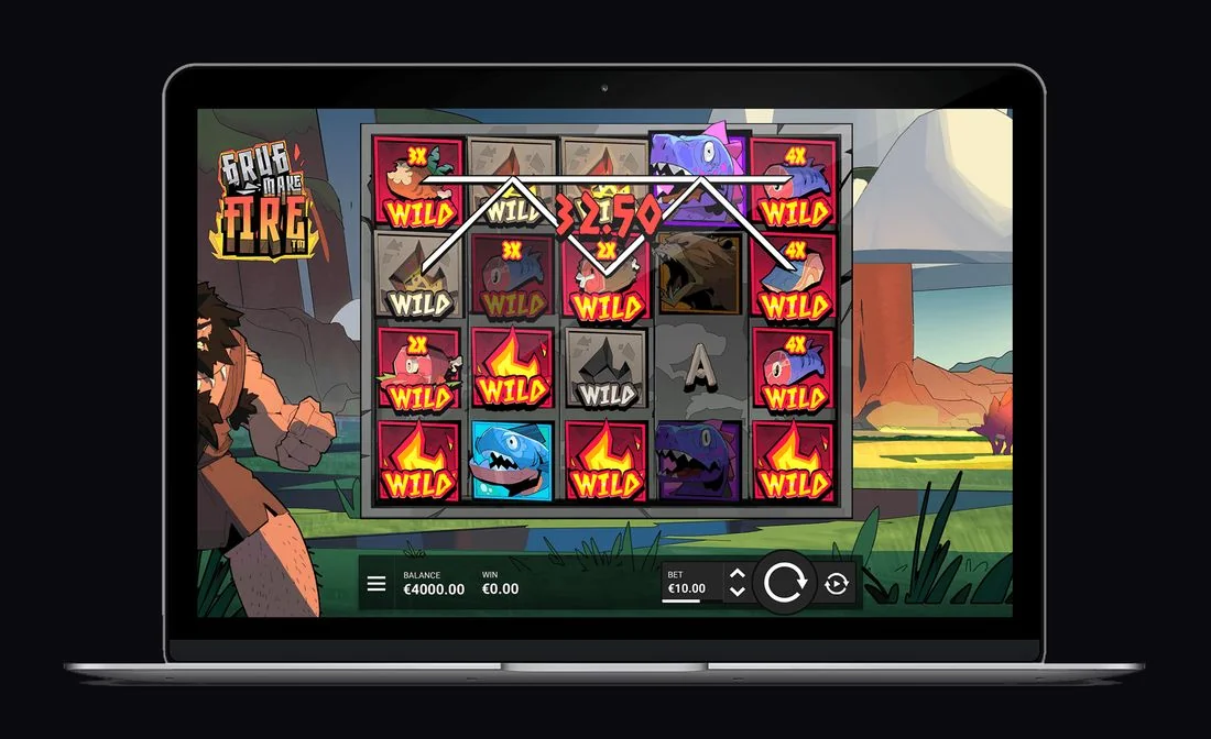 Screenshot gameplay Grug Make Fire
