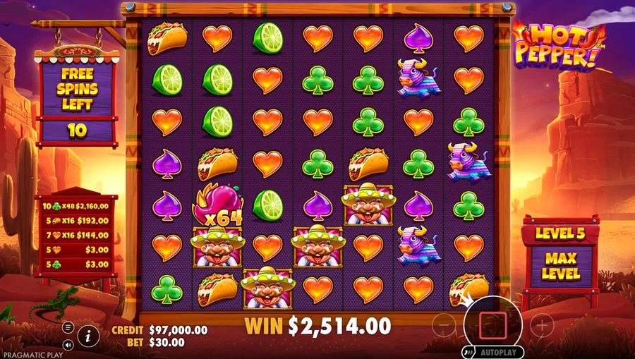 Screenshot gameplay Hot Pepper