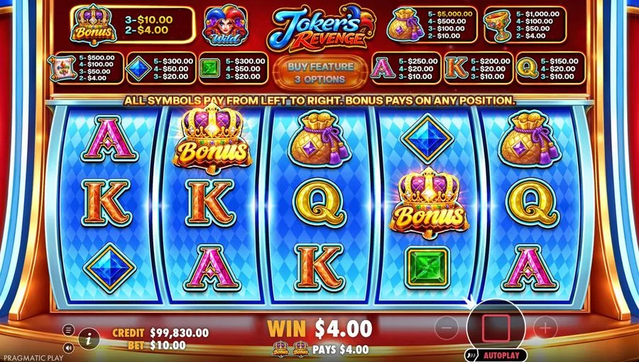 Screenshot gameplay Jokers Revenge