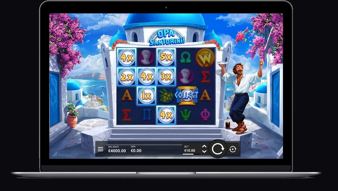 Screenshot gameplay Opa Santorini!