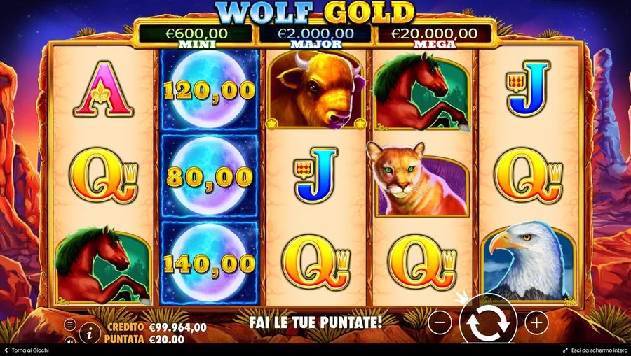 Screenshot gameplay Wolf Gold